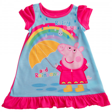 Peppa Pig Rainy Days and Rainbows Toddler Girls Nightgown